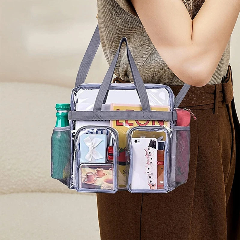 Clear Stadium Approved Shoulder Bag with Zipper Closure