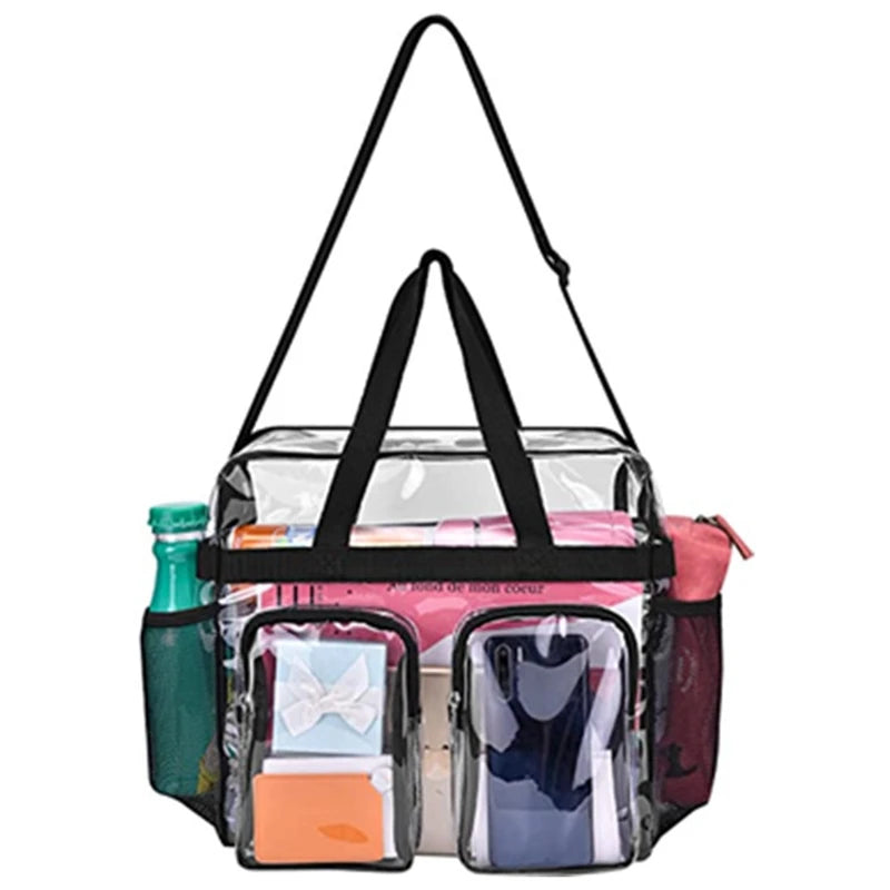 Clear Stadium Approved Shoulder Bag with Zipper Closure