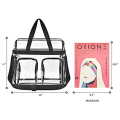 Clear Stadium Approved Shoulder Bag with Zipper Closure