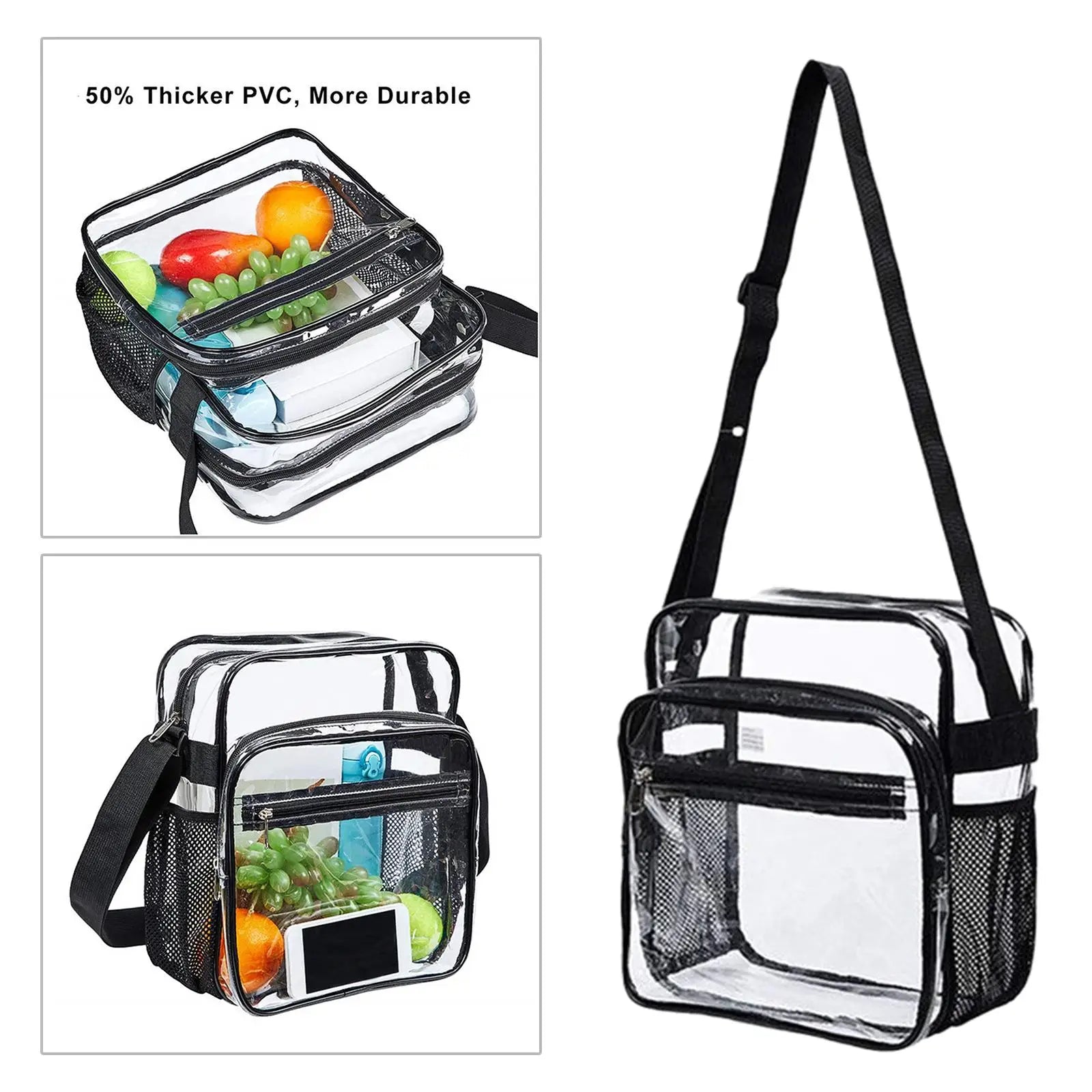 Clear Crossbody Bag for Work & Travel - Men & Women