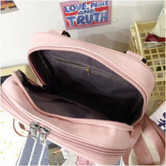 Transparent Bunny Girls Backpack Soft Girl Schoolbag