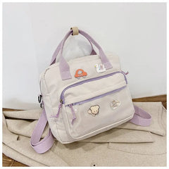 Canvas Mini Backpack for Teens Women, Daily Shopping Rucksack