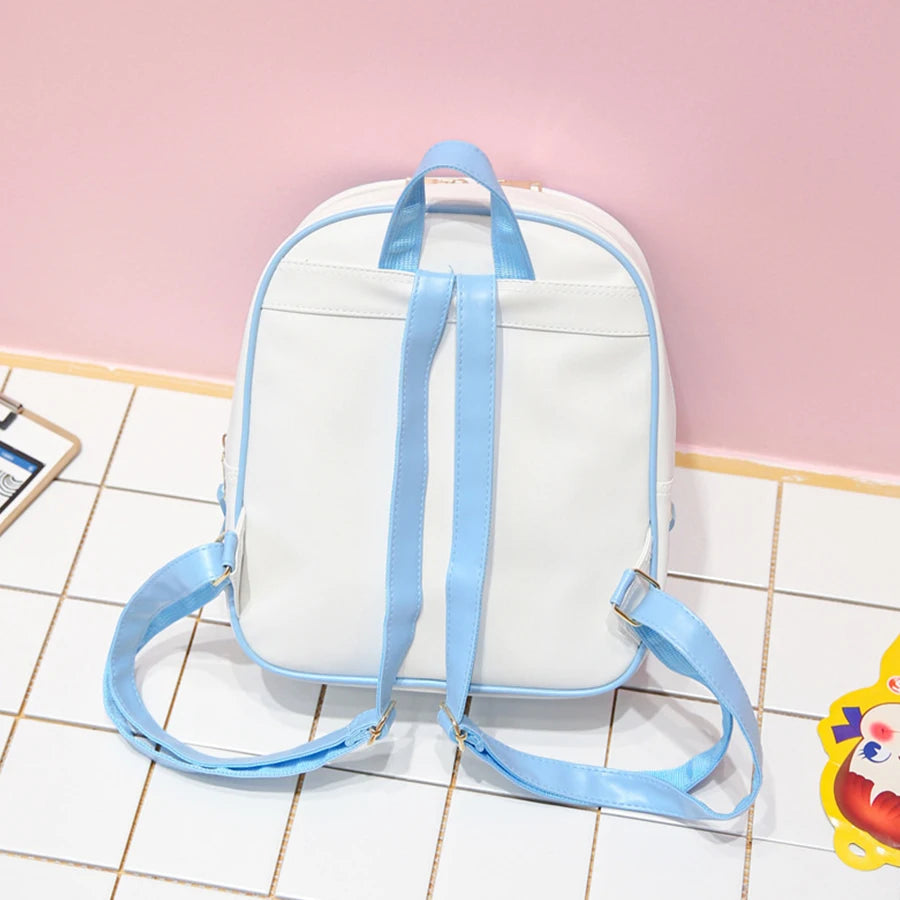 Clear Transparent Backpacks Women Harajuku Bow-knot Itabags