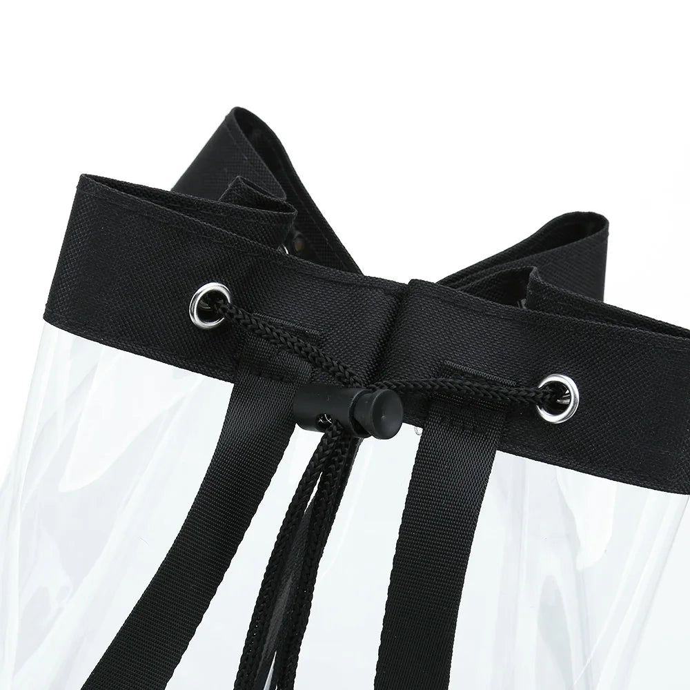 Clear Promo Transparent Backpack with String Closure