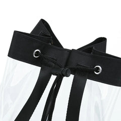Clear Promo Transparent Backpack with String Closure