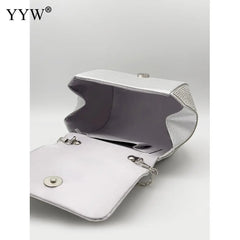 Sliver Diamonds Rhinestone Evening Handbags Clutch Purse for Wedding