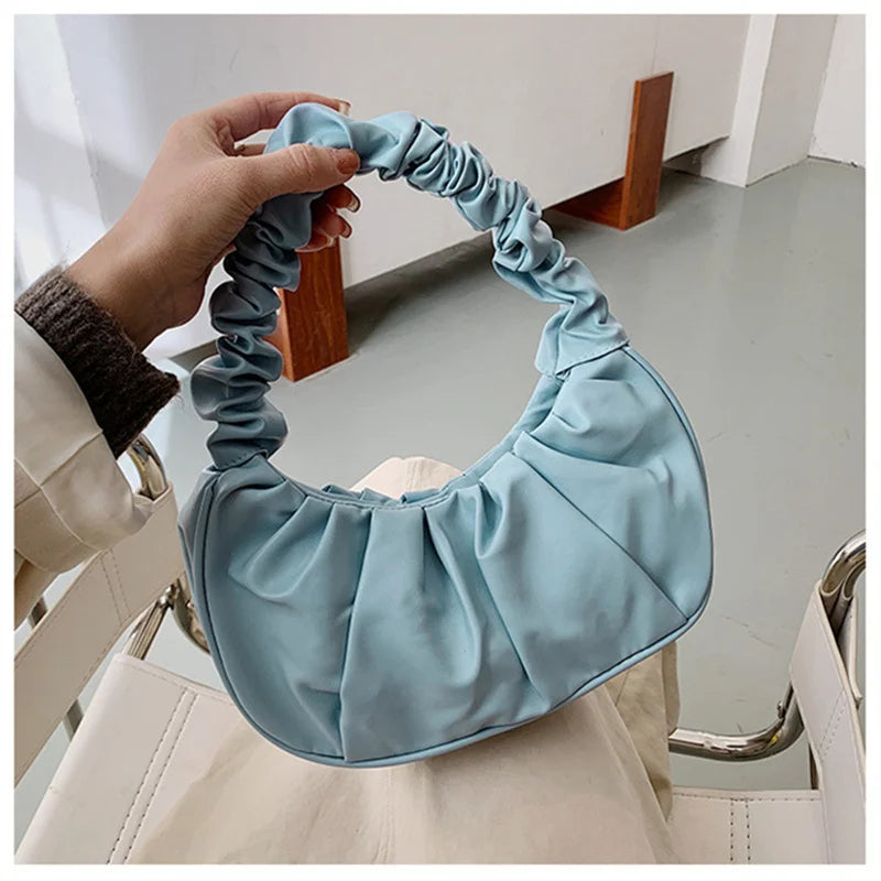 Cloud Pleated Handlebags Tote Bag Armpit Shoulder Bag