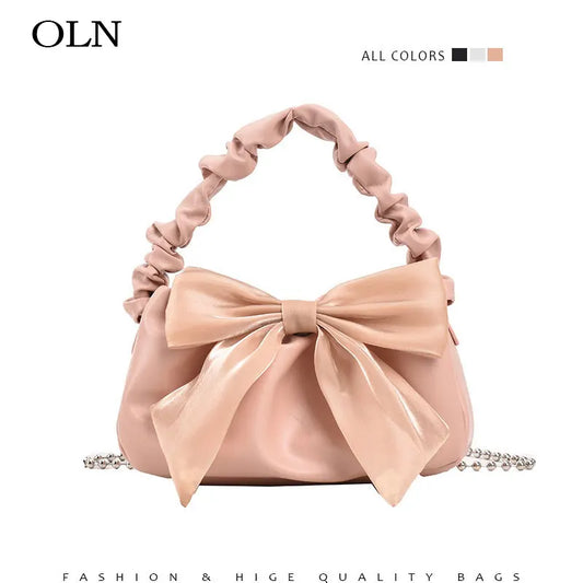 Pink Butterfly Shoulder Bag for Women Crossbody Chain Purse