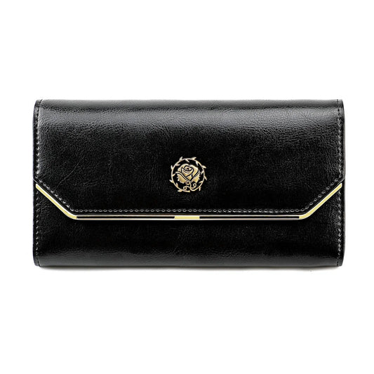 Oil Leather Clutch Wallet with Phone Pocket and Card Holder