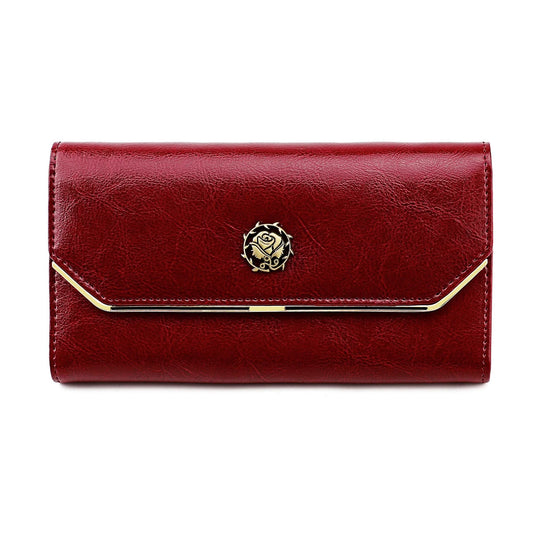 Oil Leather Clutch Wallet with Phone Pocket and Card Holder