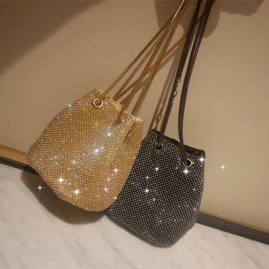 Diamond Clutch Evening Bag Women Shoulder Handbag Lady Wedding Party Pouch