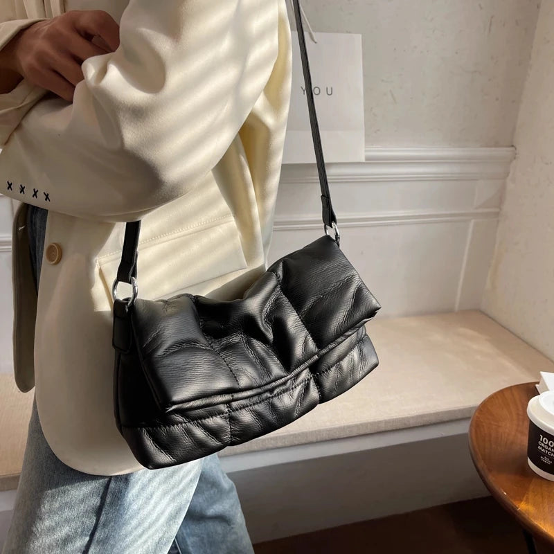 Padded Shoulder Bag Quilted Handbag for Women