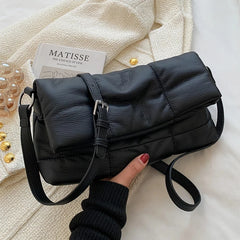 Padded Shoulder Bag Quilted Handbag for Women