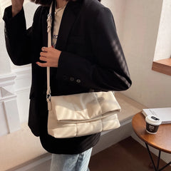 Padded Shoulder Bag Quilted Handbag for Women