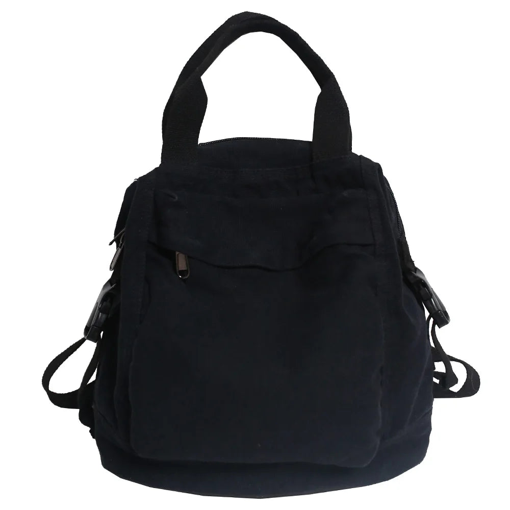 Harajuku Retro Canvas Bag Female Laptop Girl Student Backpack