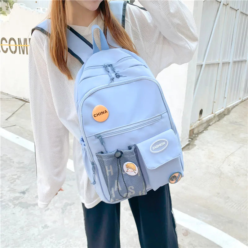 Waterproof College Ladies Backpack Student School Bag Laptop
