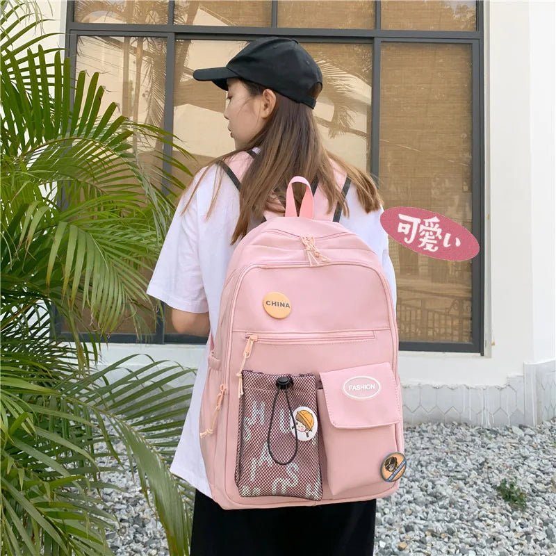 Waterproof College Ladies Backpack Student School Bag Laptop