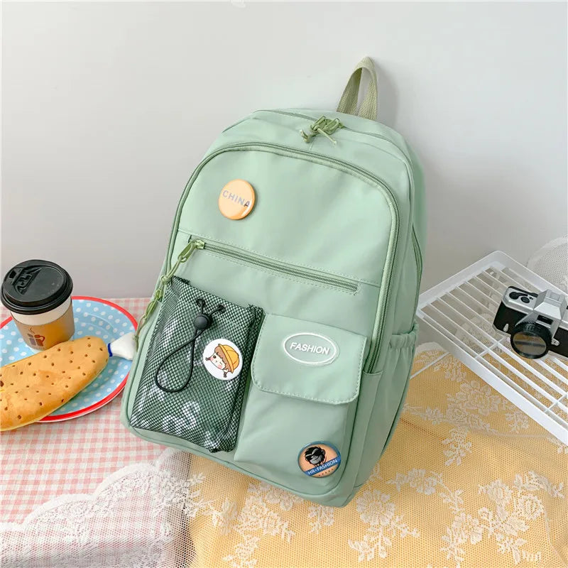 Waterproof College Ladies Backpack Student School Bag Laptop