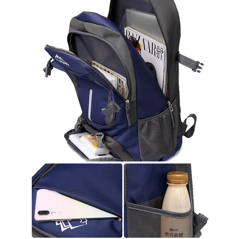 Waterproof College Student Backpack Men Large-capacity Hiking Back Pack