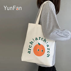 College Style Canvas Bag Women's Single Shoulder Handbag