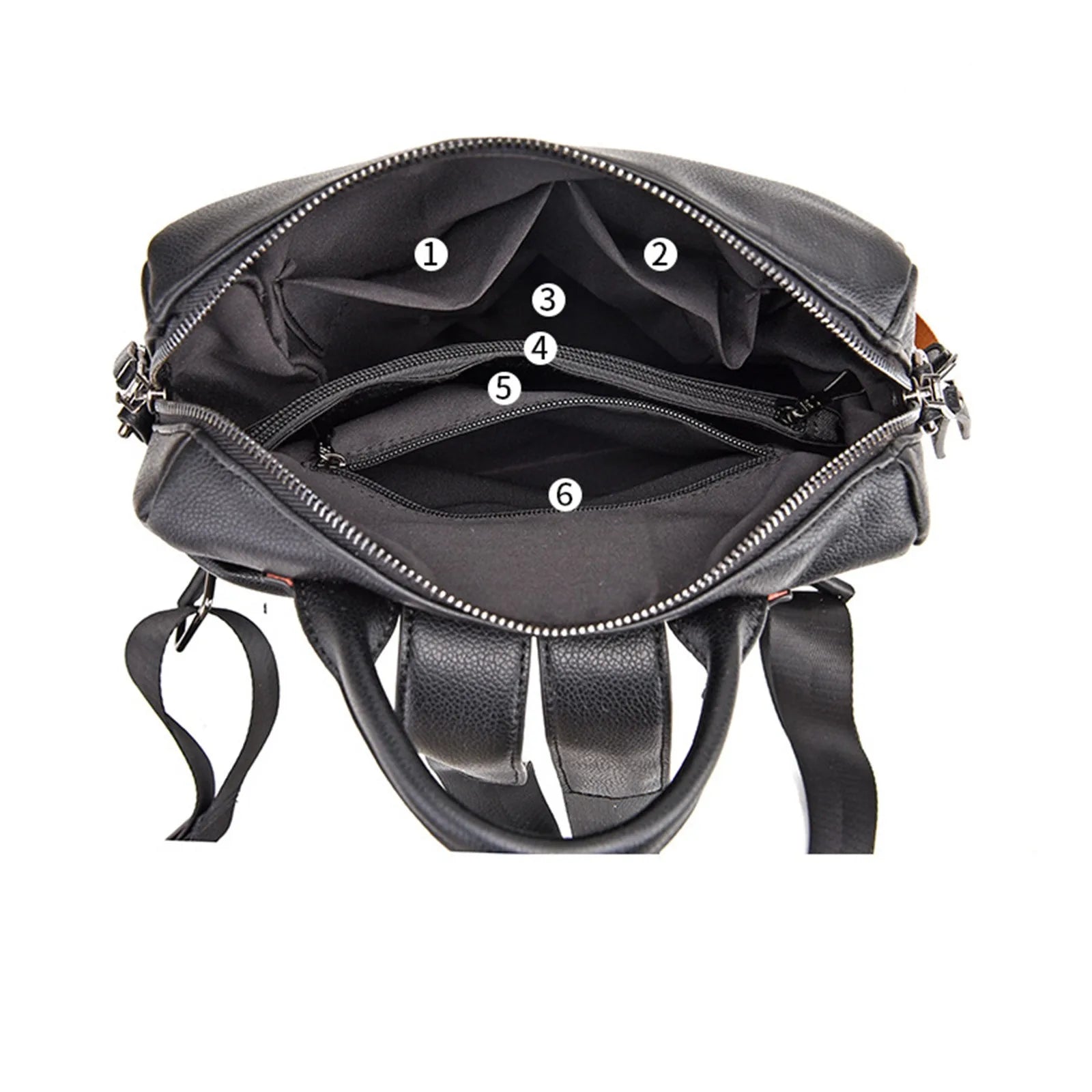 College Style Casual Leather Backpack Waterproof Travel Backpack