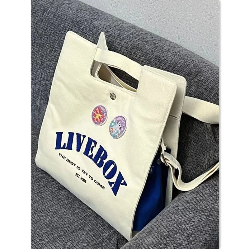College Crossbody Bag Canvas Commuter Shoulder Bag