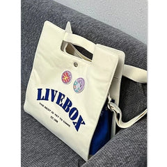 College Crossbody Bag Canvas Commuter Shoulder Bag