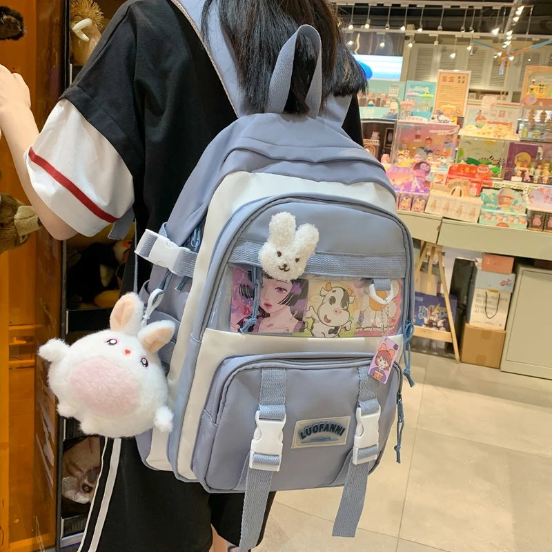Large Capacity College Schoolbag for Teenage Girls
