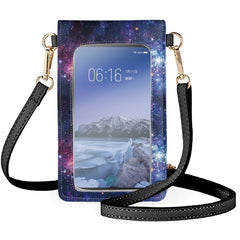 Coloranimal Galaxy Planet Leather Shoulder Bag