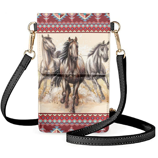 Coloranimal Horse African Horse Grass Waterproof Leather Phone Bag