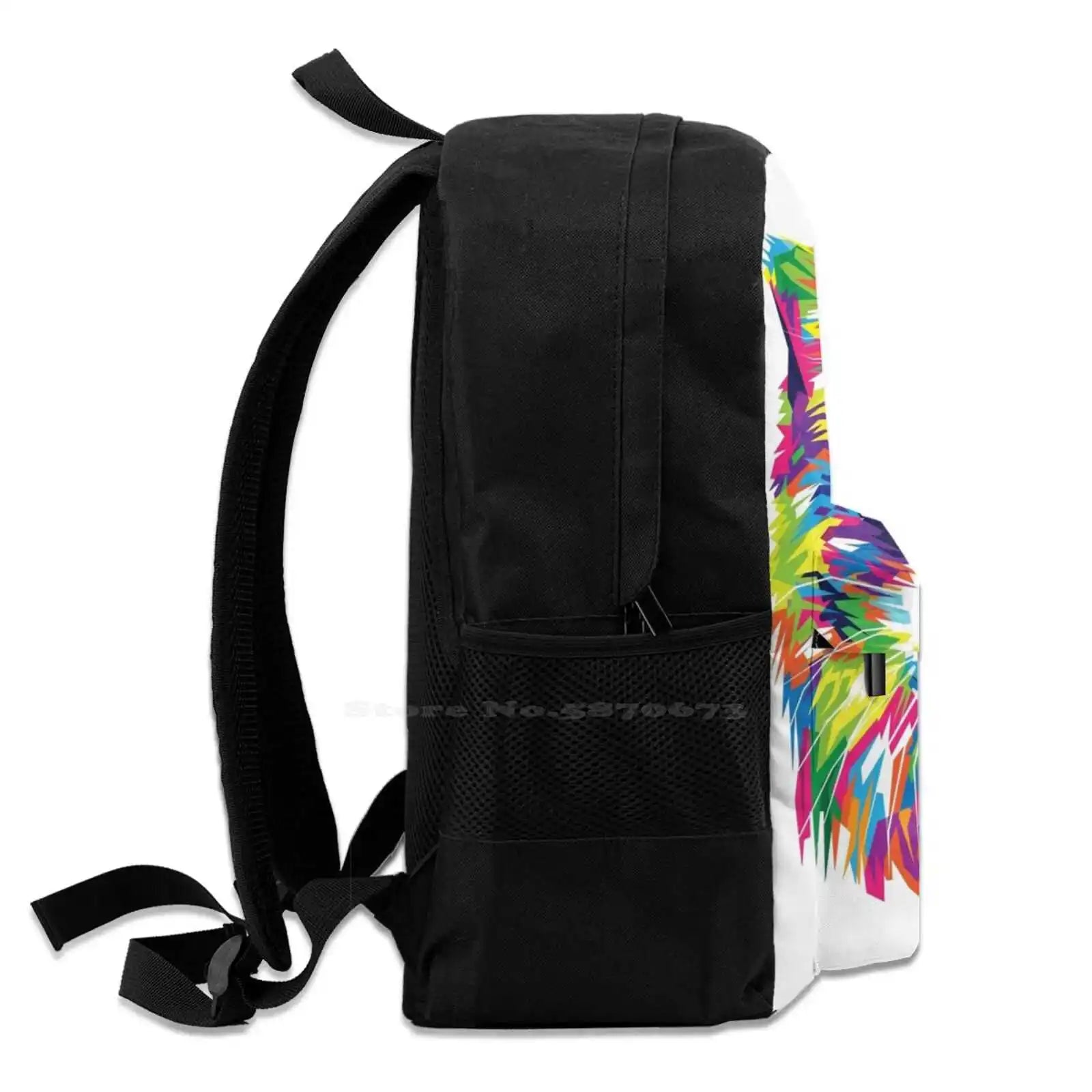 Colorful Cat Backpack For School Laptop Travel Bag