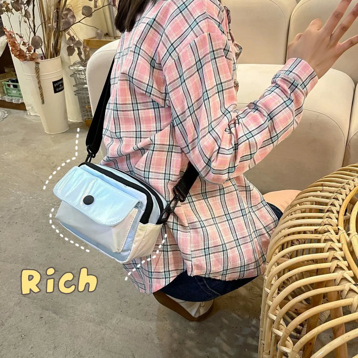 Colorful Fairy Shoulder Bags Women Oxford Waterproof Portable Students