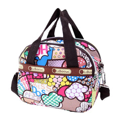 Floral Print Women Pocket Zipper Tote Handbag Nylon Crossbody Bag