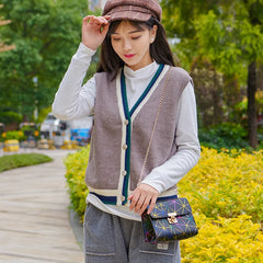 Geometric Small Square Shoulder Crossbody Bag Chain Flap Mobile Phone Purse