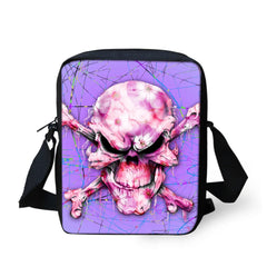 Colorful Skeleton Style Pattern Teenager Kids Messenger Bag