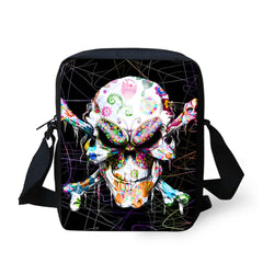 Colorful Skeleton Style Pattern Teenager Kids Messenger Bag