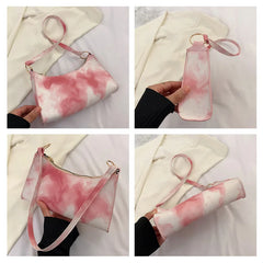 Colorful Women's Shoulder Bag Casual Pu Leather Underarm Bags