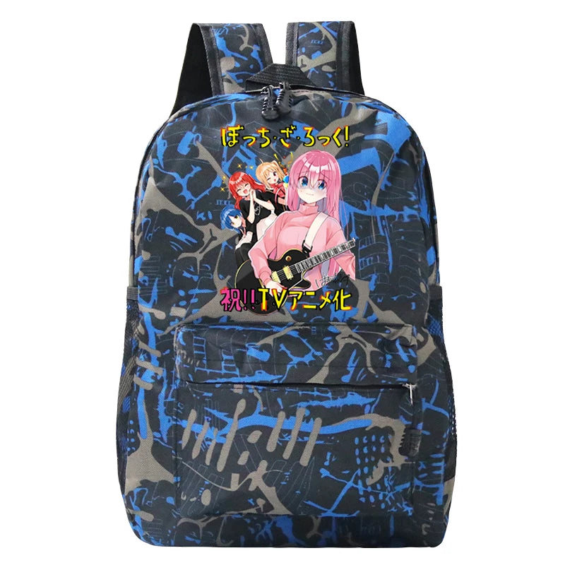 Comic Bocchi The Rock Backpack Kids Harajuku Canvas Bag