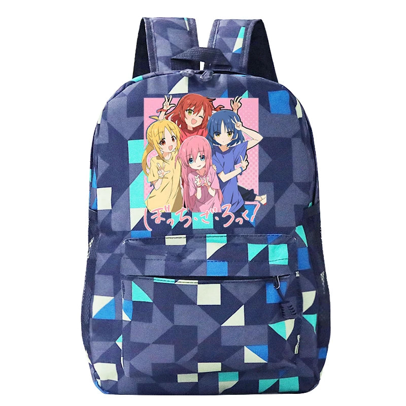 Bocchi The Rock Laptop Backpacks Teenager Boys Girls Travel Bags