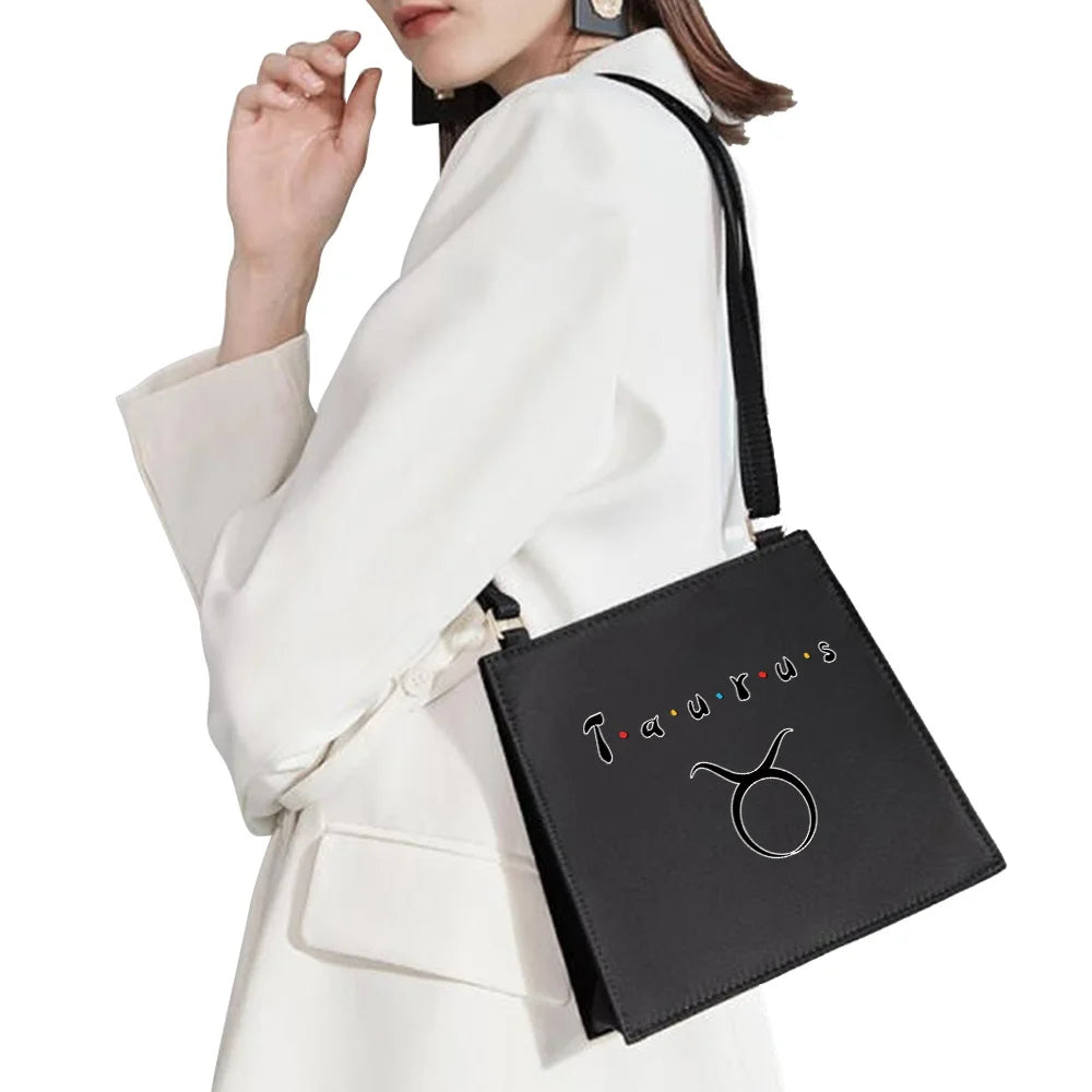 Shoulder Bag Twelve Constellation Pattern Printing Series Portable Evening Bag