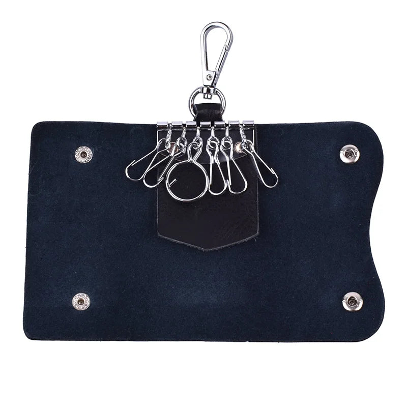 Compact Key Holder Wallet Pouch Keys Organizer Solid Key Cover Keychain
