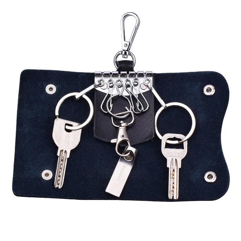 Compact Key Holder Wallet Pouch Keys Organizer Solid Key Cover Keychain