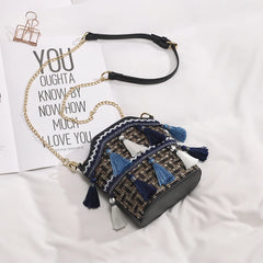 Women's Tassel Shoulder Bag Large Capacity Messenger Bag