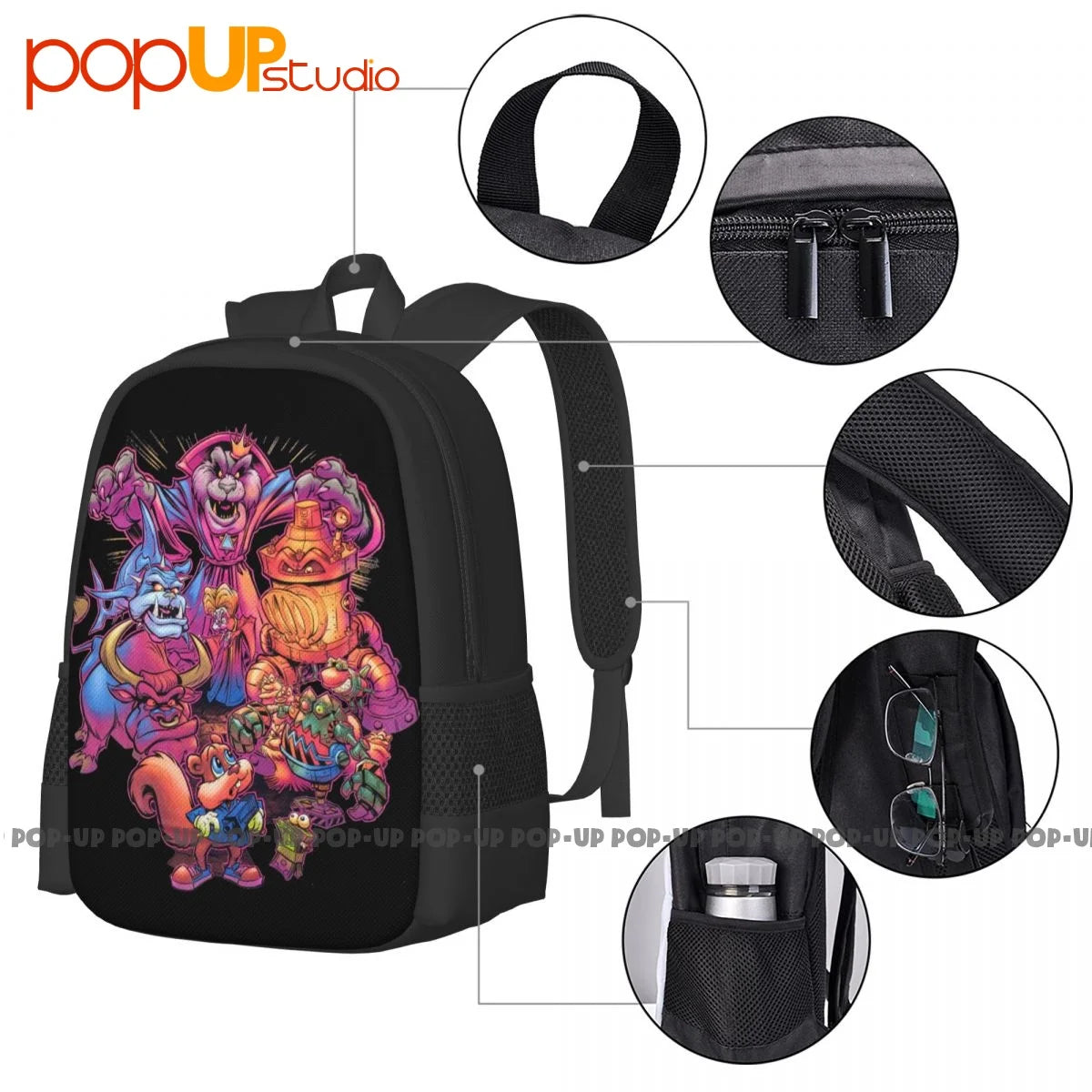 Conkers Bad Fur Backpack Large Capacity Travel Foldable Sports Bag