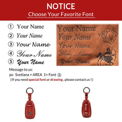 Leather Key Case for BENZ GLA200 C200L GLC260 GLK300 CLA