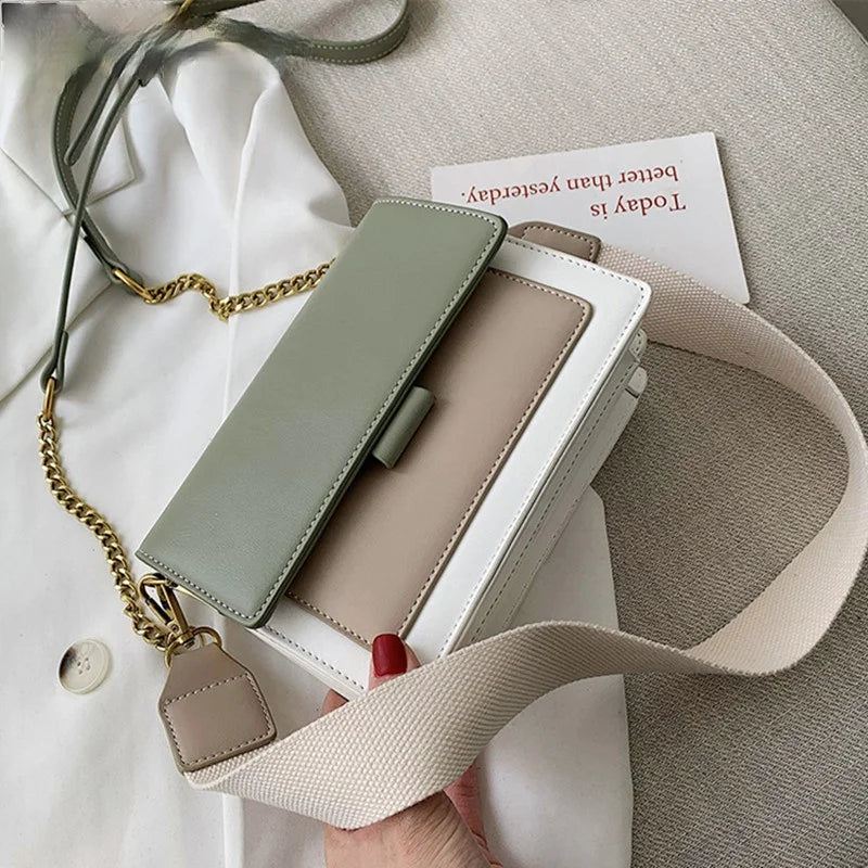 Leather Crossbody Bag Women Travel Handbag Shoulder Messenger Mini Flap Bag