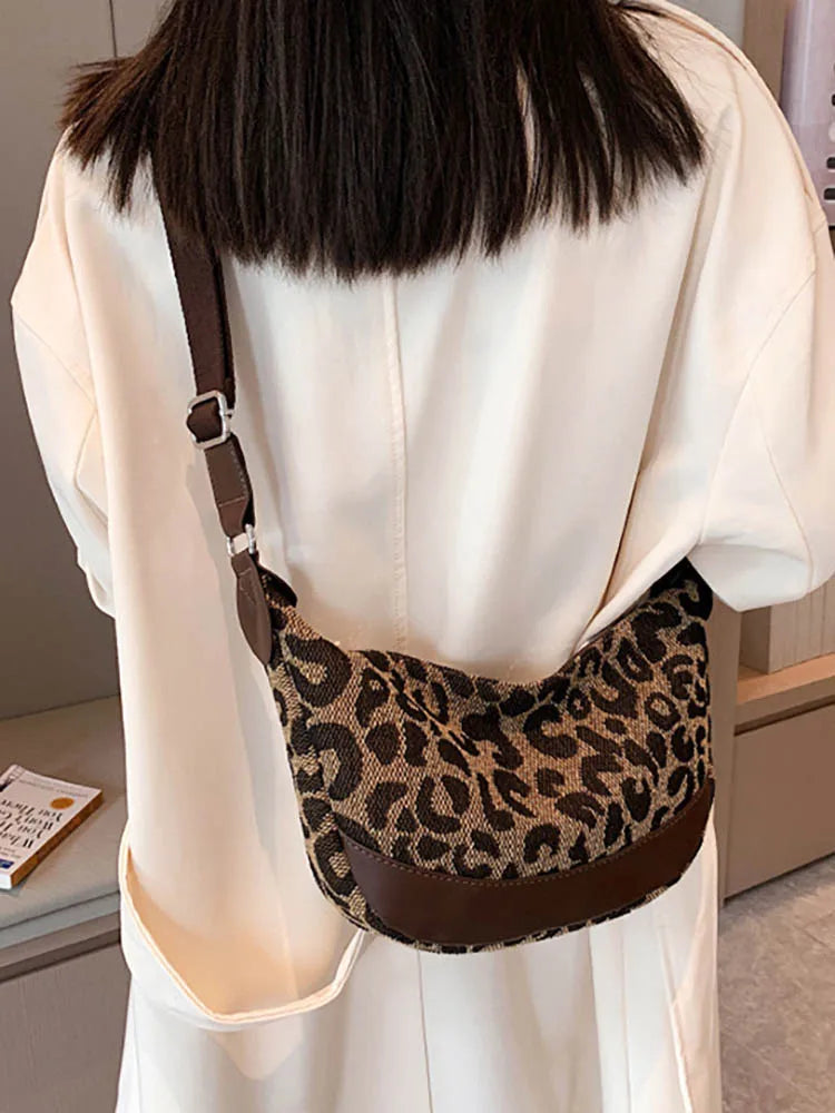 Canvas Crossbody Bag for Women Underarm Handbag