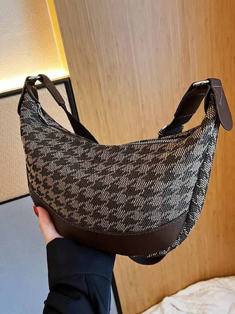 Canvas Crossbody Bag for Women Underarm Handbag
