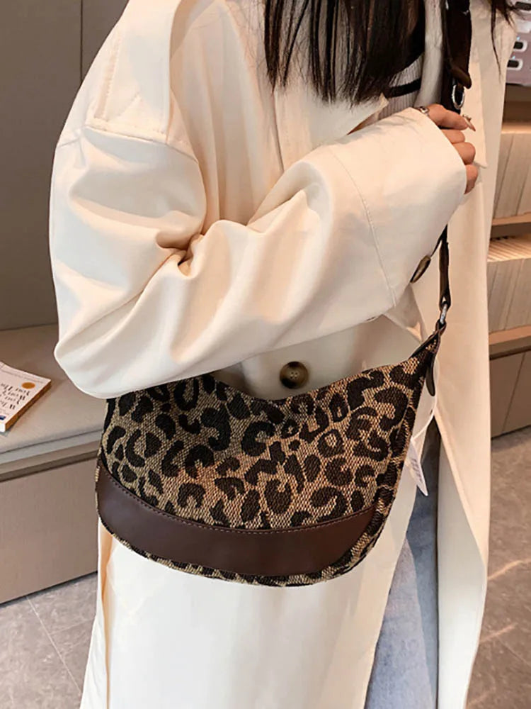 Canvas Crossbody Bag for Women Underarm Handbag