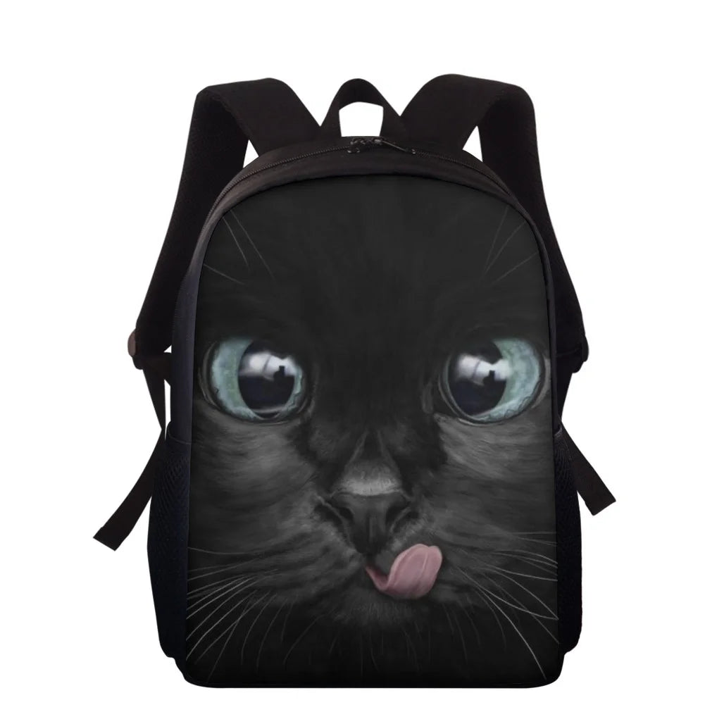 Animal Cat Printed Children's School Backpack Combo Primary Girl School Bag